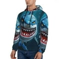 thumbnail image 3 of Daiia Cartoon Cute Shark for Men's Fashion Hoodies & Sweatshirts with Kangaroo Pocket Hooded Sweatshirt Breathable & Moisture Wicking-Small, 3 of 7