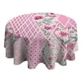 thumbnail image 4 of Pioneer Flower Round Tablecloth 60" X 60",Wrinkle Wipeable Table Cloth for Kitchen Dining Room Picnic Patio Party, 4 of 6