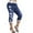 Navy, variant on Shorts for Women Summer Butterfly Print Pencil Pants Elastic Waist Slim Pants Trousers Casual Jean Shorts S-2XL