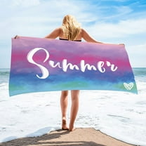 dinapents Jumbo 75x150cm Beach Towel - Absorbent Microfiber Printed Square Shawl with Anti-Sand Feature for Vacation
