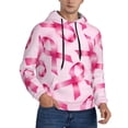thumbnail image 2 of Sikiie Breast Cancer Ribbons Awareness Men's Hoodie, Essentials Hoodie, Sweatshirt, Pullover Hooded Sweatshirt for Men-Small, 2 of 7