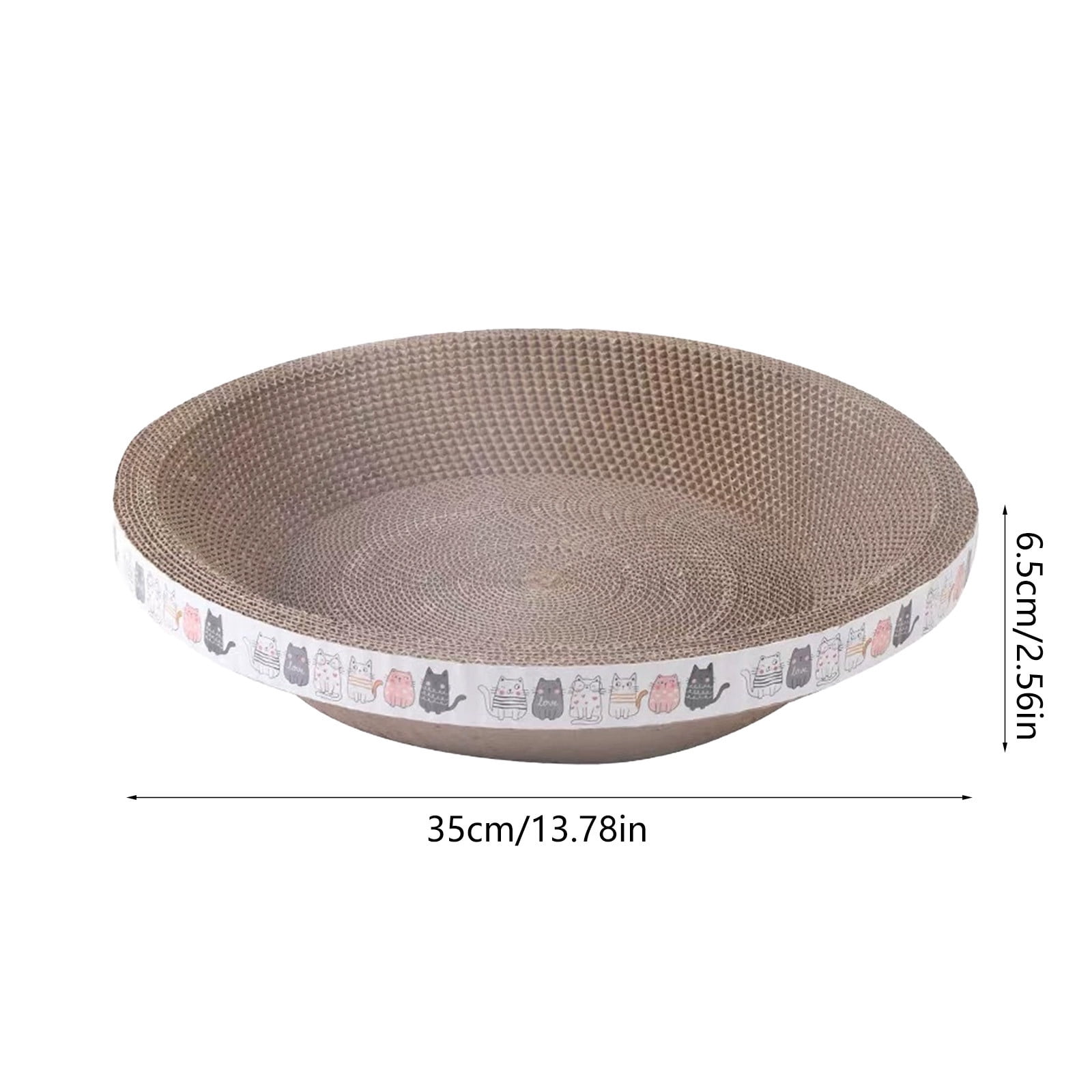 Kbndieu Cat Scratcher Bed, Round Scratching Board Scratch Bowl, Scratching Bord Pad for Indoor Cats Kitty Kittens, Cat Gifts