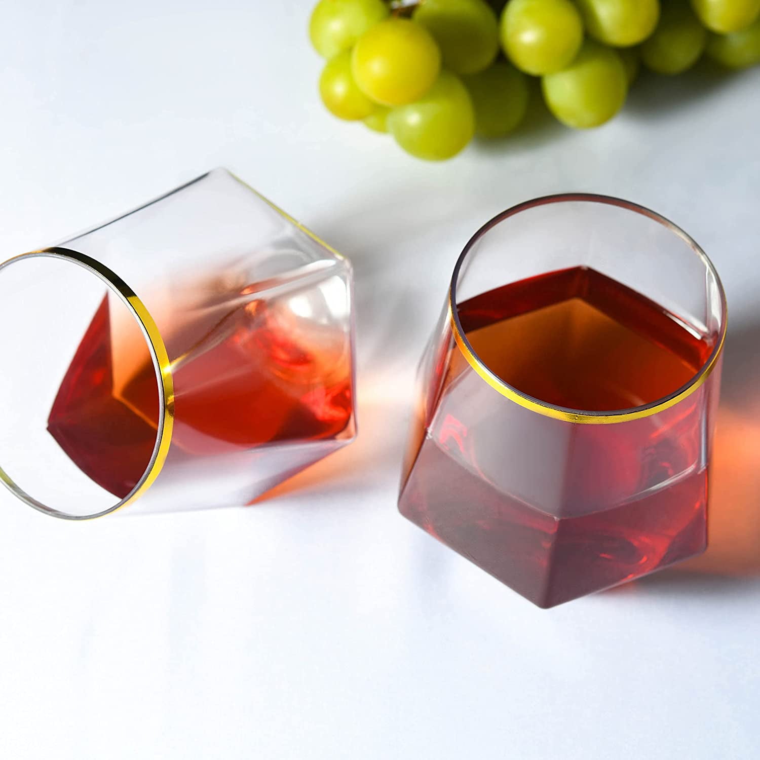 Unique Tumblers Diamond Shaped Glass Wine Cup - JPVIBES