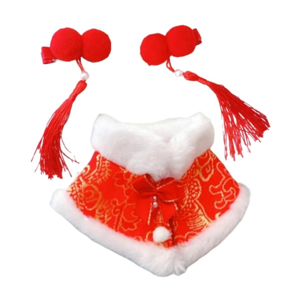 Trajes de muñecas navideñas Ropa para muñecas de peluche Juegos de rol Juegos de simulación tus propias muñecas Disfraz de muñeca para muñeca de estilo yo