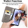 thumbnail image 5 of Wallet Phone Case for Motorola Moto G31, PU+TPU Shockproof Leather Flip Kickstand Case with Magnetic Clasp and Cash Card Slots Holder Cover for Moto G31 SYC Gray, 5 of 16