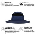 thumbnail image 2 of Solaris Sun Hat for Women and Men, Wide Brim Summer Outdoor Bucket Boonie Hat for Hiking, Safari and Gardening, Navy, 2 of 7