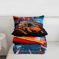 thumbnail image 4 of Race Car Bedding Set Extreme Sports Comforter Set Cool Car Comforter Car Sports Quilt Set 1 Comforter Set with 2 Pillowcases Queen Size, 4 of 7