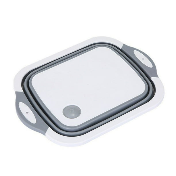 Yuarrent Tabla de cortar 3 en 1, cesta de drenaje para fregadero, organizador de cocina, lavable multifuncional para lavabos al aire libre, verduras Cocina y Comedor Yuarrent HA083952-00