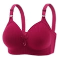 thumbnail image 1 of Bras for Women Full Coverage Full-Coverage Bra Feature V-Neck Padded Bra Style W-868 Wine L, 1 of 5