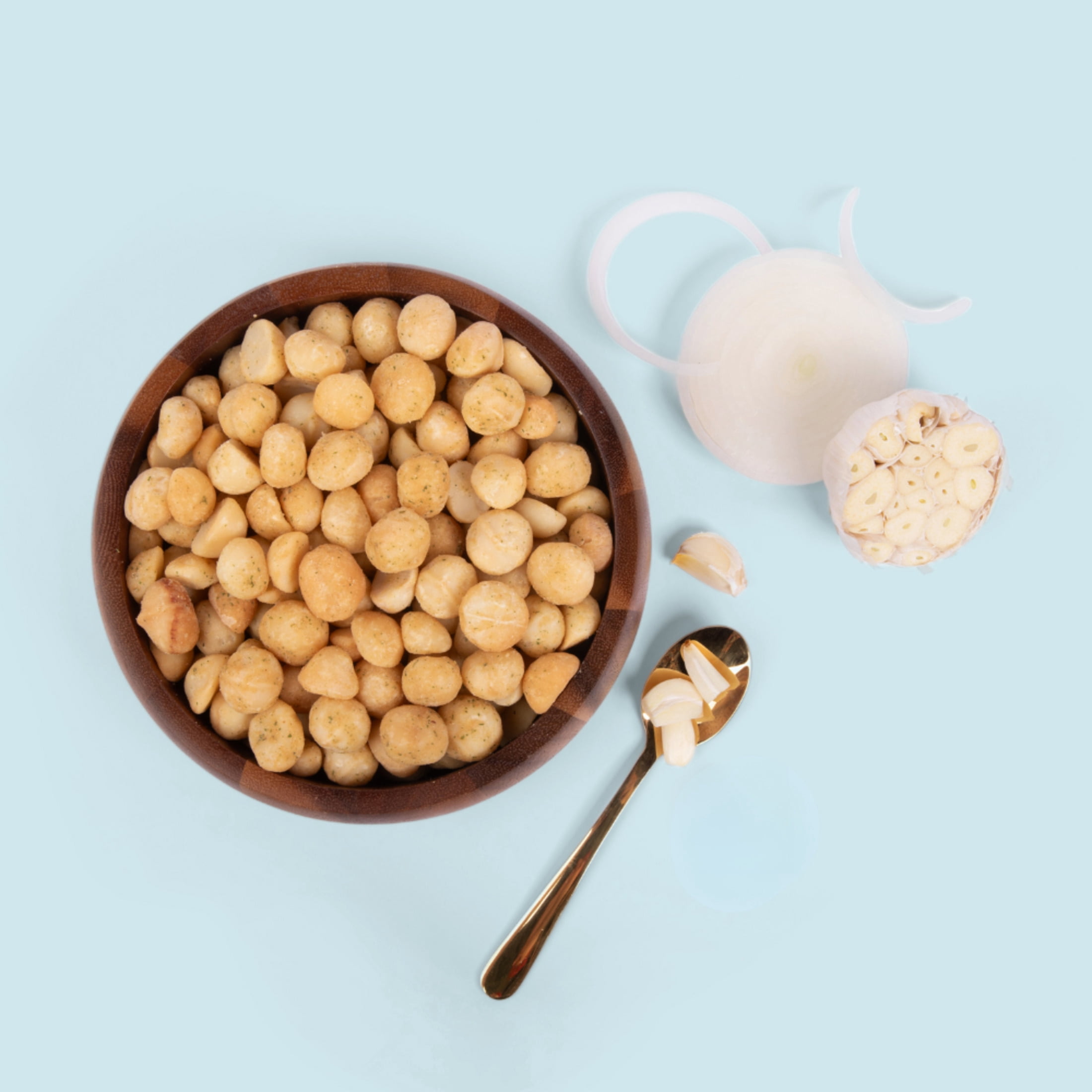 Mauna Loa Garlic Onion Macadamia Nuts - 0.5oz Pouch (100% Hawaiian)