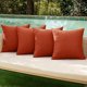 thumbnail image 1 of Chenchen Pack of 4 Decorative Burnt Orange Throw Pillow Covers Linen Waterproof Pillow Covers Outdoor Farmhouse Cushion Cases for Patio Garden Tent Balcony Couch Sofa 18x18 inch, 1 of 1