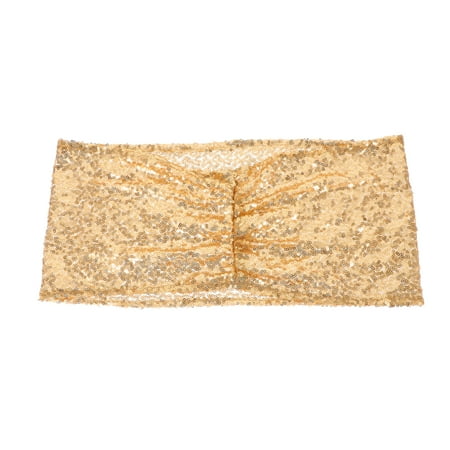 

10Pcs Sequin Chair Bands Decorative Chair Sashes for Banquet Party Wedding