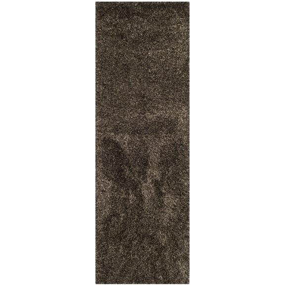 SAFAVIEH California Plush Solid Shag Runner Rug, Mushroom, 2'3" x 7'