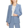 thumbnail image 2 of Vince Camuto Womens Parisian Crepe Blazer Jacket, Blue, 0, 2 of 2