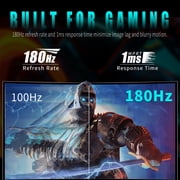 شاشة ألعاب منحنية Viewedge مقاس 27 بوصة 180 هرتز 1 مللي ثانية، شاشة كمبيوتر FHD 1920x1080P، شاشة VA 1800R، 120% sRGB مع FreeSync، ضبابية منخفضة الحركة، HDMI وDP، مكبرات صوت مدمجة