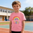 thumbnail image 6 of 100 Days Smarter T-Shirt for Boys, Pink 100th Day of School Shirt, Kids Soft Cotton Rainbow Graphic Tee,Size 3 T, 6 of 9