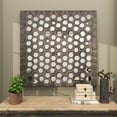 thumbnail image 2 of DecMode Gray Wooden Handmade Inspired Coral Wall Decor with Mirror Backing, 2 of 12