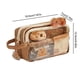 thumbnail image 2 of Estuche para lápices Capybara con compartimentos, bolsa de papelería, bolsa para bolígrafos transparente con colgante adhesivo para oficina, universidad y escuela, 2 of 9