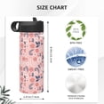 thumbnail image 4 of Yiaed Tropical Plants Print Water Bottle with Straw Lid, Stainless Steel Double Wall Insulated Water Bottle | Leak-Proof and Spill-Proof Water Bottle, 4 of 8