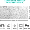 thumbnail image 2 of Topographic Contour White Gaming Mouse Pad XL Geographic Map Lines Extended Big Large Desk Mat Non-Slip Rubber Base Stitched Edge Long Keyboard Mousepad for PC Computer Laptop,31.5x11.8 Inch, 2 of 6