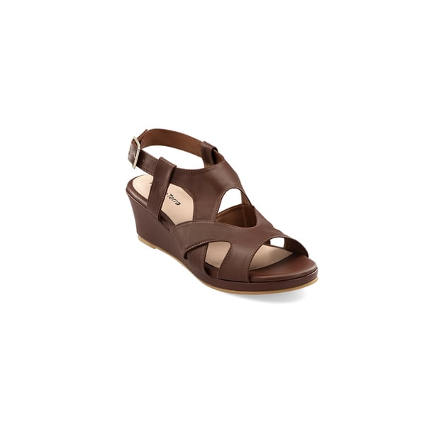Sandalia Plataforma Plantilla Confort Color Café Mundo Terra 028494