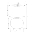 thumbnail image 3 of Lighting, 21"H, Table Lamp, Cream Ceramic, Ivory / Cream Shade, Modern, 3 of 8