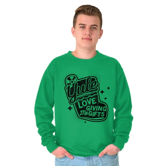 Xmas Yule Love Giving Me Presents Sweatshirt for Men or Women Brisco Brands S