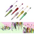 thumbnail image 2 of Rhinestone Bead Ballpoint Pens Retractable Ballpoint Pen Write Smoothly Novelty Writing Pen for Student Kid Game Reward, 2 of 7