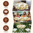 thumbnail image 7 of Sunflower Round Tablecloth, Fitted Table Cover with Elastic for 45"-54" Round Tables, Gnomes Butterfly Leaf Butterfly Pastoral Table Cloth Outdoor Indoor Dinning Party Waterproof Tablecloths, 7 of 7