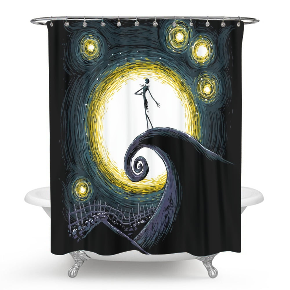 Shower Curtain The Nightmare Before Christmas Bathroom Decor Jack and
