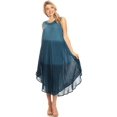 thumbnail image 5 of Sakkas Ambra Women's Casual Maxi Tie Dye Sleeveless Loose Tank Cover-up Dress - 19303-Teal - One Size Plus, 5 of 5