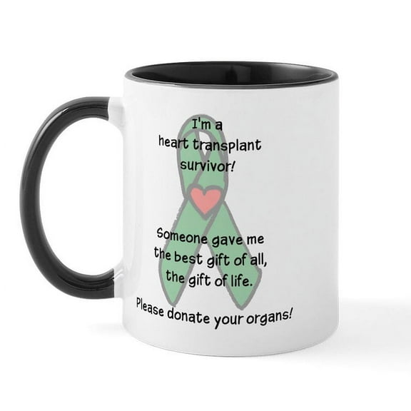 CafePress - I'm A Heart Transplant Survivor... Mug - 11 oz Ceramic Mug - Novelty Coffee Tea Cup