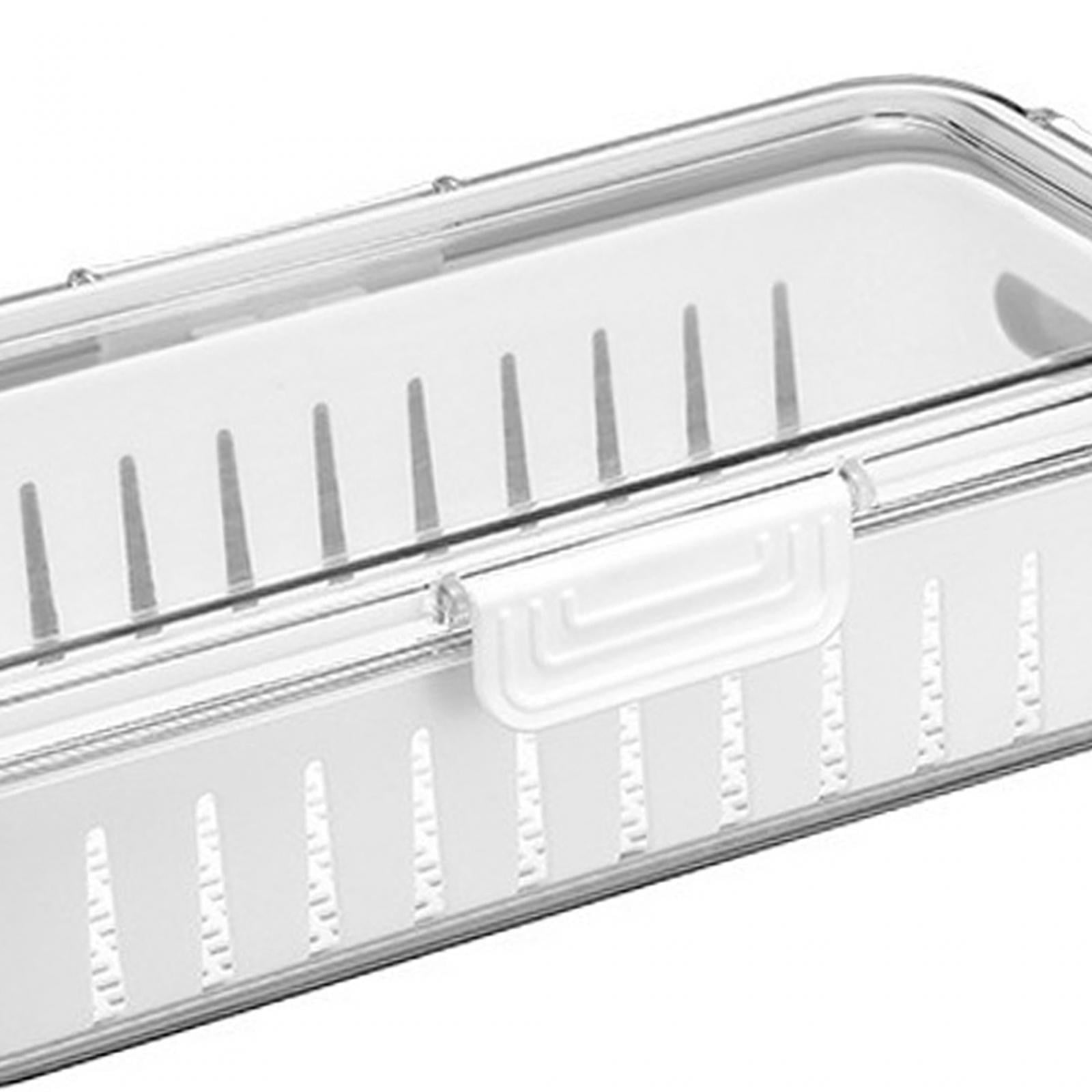 Fruit Storage Containers Airtight Food Containers with Lid with Removable Drain Colanders Produce Saver for Home Kicthen Food White