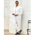 thumbnail image 4 of COOFANDY Big and Tall Suits for Men Slim Fit Single Breasted Sport Jacket and Pants Set Suit for Wedding Dinner Prom Graduation Party Business, 4 of 7