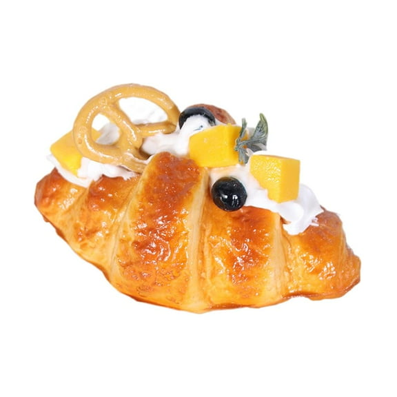 Slow Rising Bread Toys,5 Inch Stress Relief & Fidget Croissant Toys,PU Material Cute Bread Fun Gift Decor Lifelike