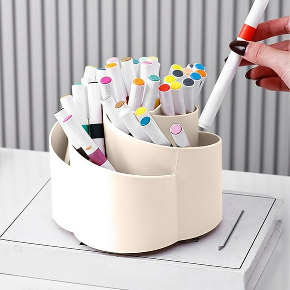 Storage Box Storage Containers 360° Spinning Makeup Storage Box, Multi-Layer Cosmetic Organizer, Desktop Pen Pencil Holder, Transparent Beauty Case, Office Stationery Container