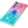 thumbnail image 6 of Slim Fit Phone Case for Samsung Galaxy S23 Ultra, Bling Shiny Quicksand Effect TPU Bumper Case with Four Corners Heavy Protection Anti-Fall Cover for Galaxy S23 Ultra,Pink Blue, 6 of 14