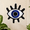 Black/Blue, variant on LASHED EVIL EYE