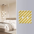 thumbnail image 5 of Yellow-white Diagonal Stripes Light Switch Cover Electrical Outlet Cover Replaceable Wall Plates 2-Gang, 5 of 8