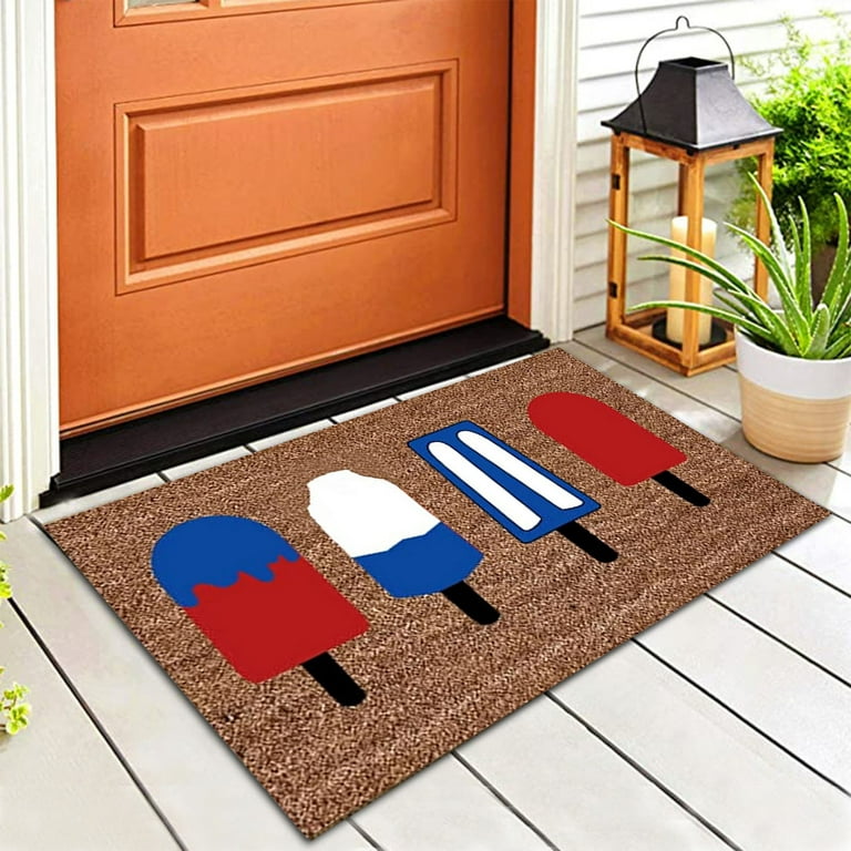 EARTHALL Funny Hello Mats Outdoor, Front Door Mat for Outside Entry,  Doormat Outdoor/Indoor Entrance, Front Door Rugs for Entryway Indoor,  Outdoor