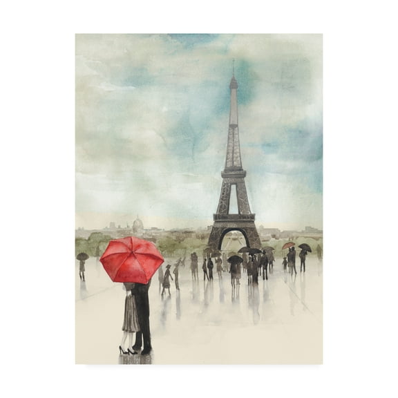 Trademark Fine Art 'Rainy Day Lovers I' Canvas Art by Grace Popp