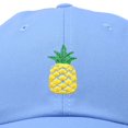 thumbnail image 4 of DALIX Pineapple Hat Unstructured Cotton Baseball Cap in Light Blue, 4 of 4