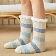 thumbnail image 5 of Lilgiuy Women's Winter Stripe Super Soft Warm Cozy Fuzzy Fleece-lined Sock Winter Dresses for 2022, 5 of 5