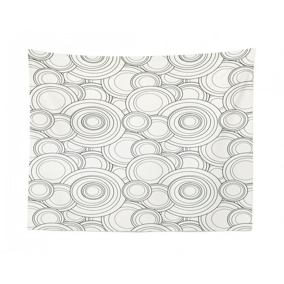 Marine Tapestry, Starfish Pattern in Swirly Ornamental Floral Style Seashells Cockleshell, Fabric Wall Hanging Decor for Bedroom Living Room Dorm, 2 Sizes, Champagne Multicolor, by Ambesonne