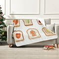 thumbnail image 7 of Yayeee Throw Blanket for Couch Soft Warm 60" x 80" Sofa Chair Bed Decoration, Various Toasts, 7 of 7
