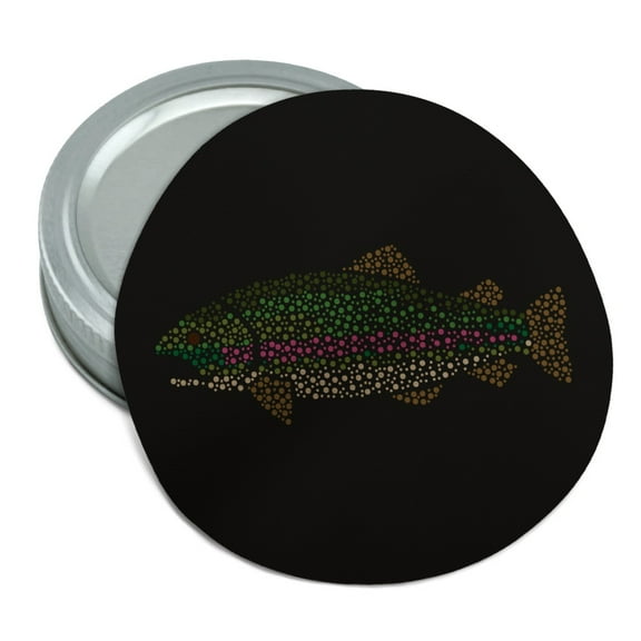 Rainbow Trout Fish Dots Spots Pattern Round Rubber Non-Slip Jar Gripper Lid Opener
