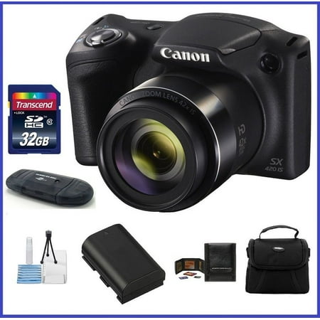 Canon PowerShot SX420 IS Digital Camera 32GB Bundle (Black)- Authorized