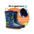 thumbnail image 6 of Kushyshoo Rubber Kids Rain Boots Navy Dinosaurs Rain Boots for Little Boys Sizes 11, 6 of 6