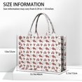 thumbnail image 3 of Large Capacity Tote Bag,Red Christmas Car and Flower Pattern Handbag Fashion Luxury Tote Bag,15.7"x13"x 5.1" Inches,Laptop Compatible, 3 of 6