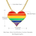 thumbnail image 5 of Jewmon Rainbow Love Heart LGBT Necklace 18K Gold Plated Lesbian Gay Pride Pendant Jewelry for Men and Women Love Gift, 5 of 7